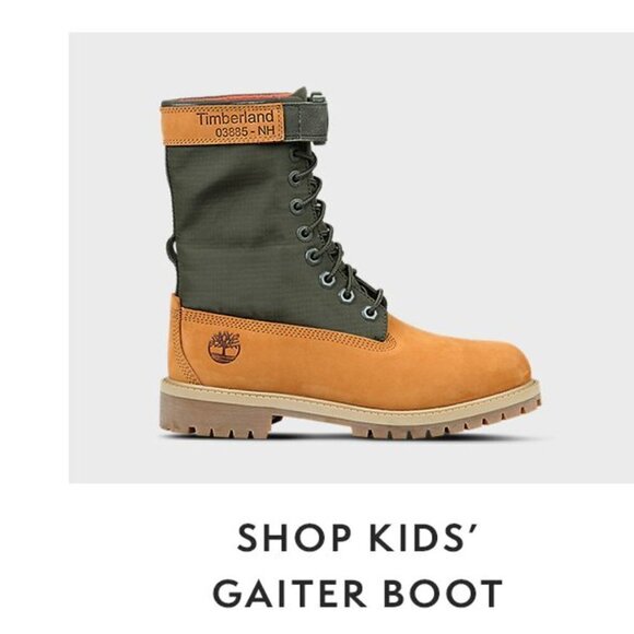 Timberland Junior Mixed-Media Gaiter Boots Special Release Size 4(Big Kids) - Picture 12 of 12